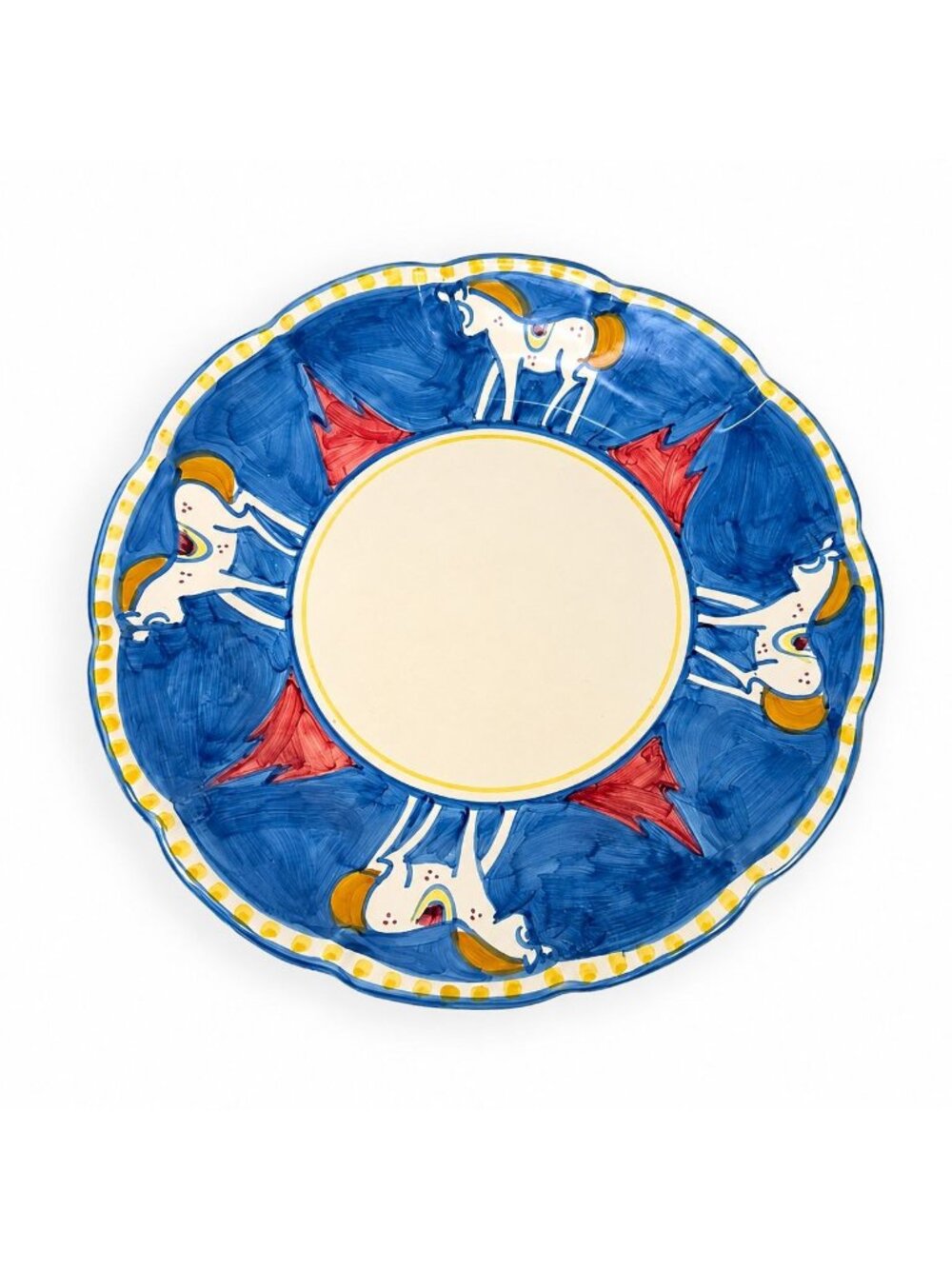 Pottery Chop Platter Horse Vietri Italy Solimene Camagna Hand Painted 13" Replac